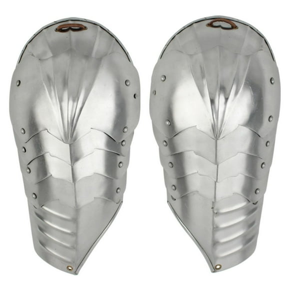 Armory Replicas Gothic 15th Century Steel Spaulder Pauldron Set – Medieval Shoulder Armor with Leather Straps