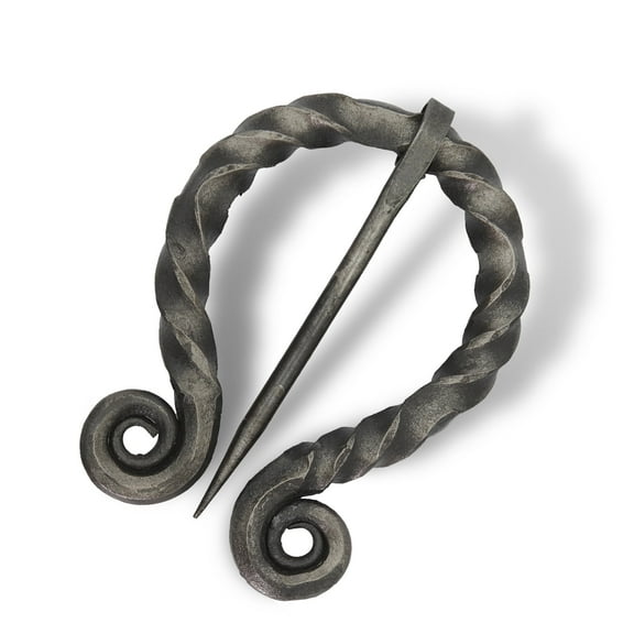 Armory Replicas Hand-Forged Irish Spiral Spiritual Balanced Pen Annular Brooch - Celtic Heritage Accessory Symbolizes Spiritual Balance Functional and Elegant Design perfect Addition to Ren Fair