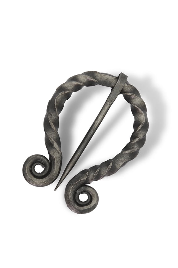 Hand-Forged Irish Spiral Spiritual Balanced Pen Annular Brooch - Celtic Heritage Accessory Symbolizes Spiritual Balance Functional and Elegant Design perfect Addition to Ren Fair
