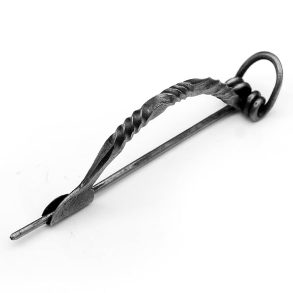 Armory Replicas Hand Forged Iron Steel Hair Pin, Twisted Medieval Hair Stick for Buns, Braids, Ponytails, Cloaks, Renaissance, Viking & Celtic Accessories