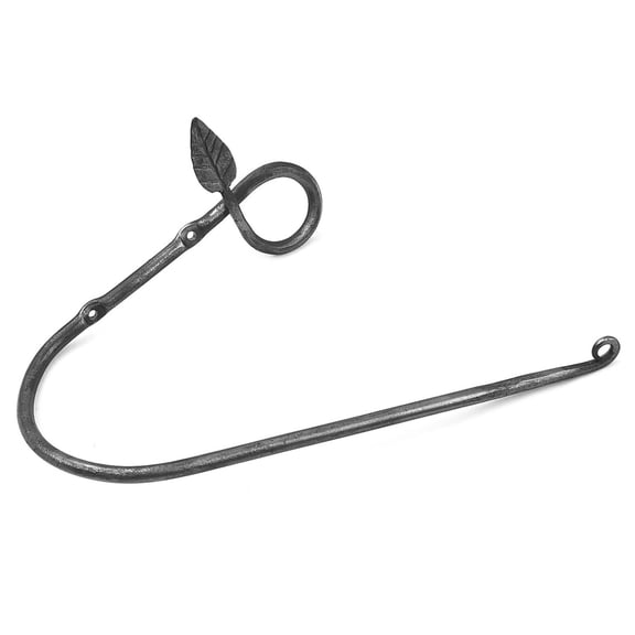 Armory Replicas Hand-Forged Iron Towel Rack & Toilet Paper Holder Rustic Leaf Design Bathroom Wall Mount