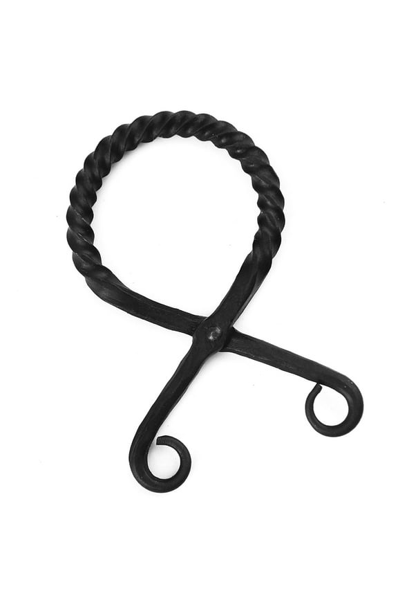 Hand-Forged Iron Troll Cross Belt Buckle Norse Protection & Style, Black Oxide Finish