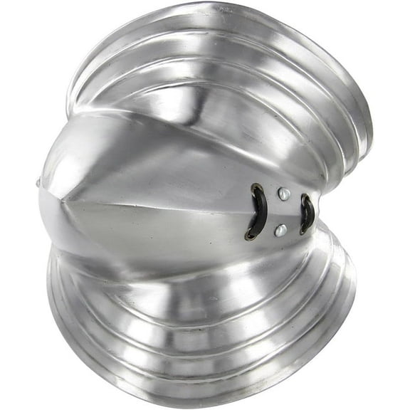 Armory Replicas Handcrafted Gothic Armor Elbow Plates Set for Medieval Protection - Adjustable Leather Straps, 18G Steel, Silver Finish Suitable for adult sizes