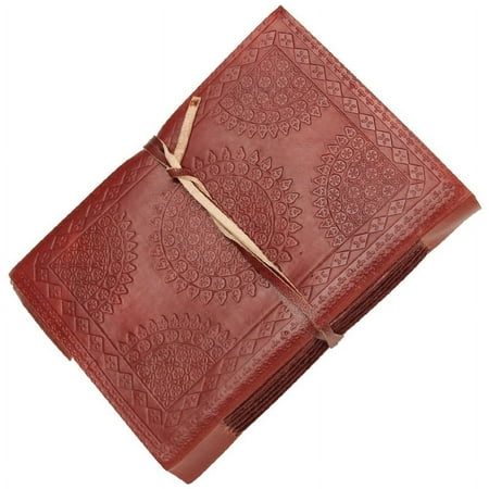 Armory Replicas Handcrafted Leather Bound Journal | Floral Embossed Diary with 192 Recycled Pages | Perfect for Thoughts and Reflections