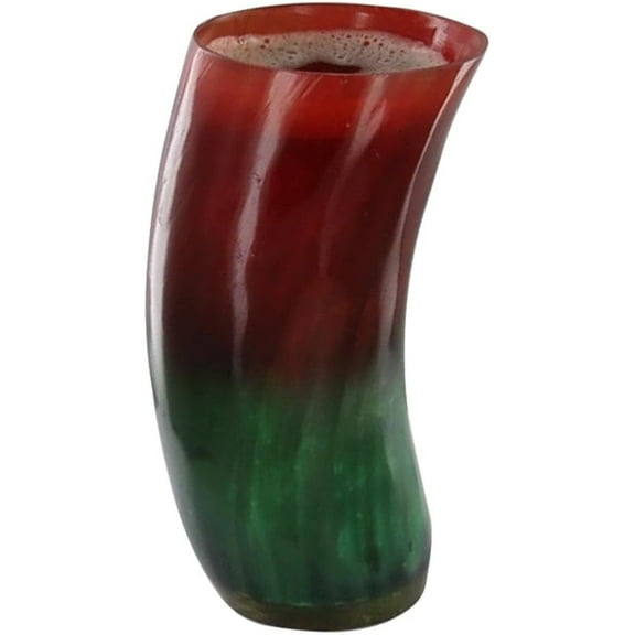 Armory Replicas Handmade Drinking Jol Viking Tumbler Crafted from Hand-Carved Natural Horn Features a Stained Wooden Base Unique Old-World Feel with New-World Flair