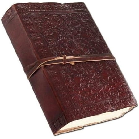 Armory Replicas Handmade Leather Journal – Medieval Renaissance Diary with Parchment Paper, 6.3” x 4.7”, Vintage Notebook with Natural Binding & Bookmark