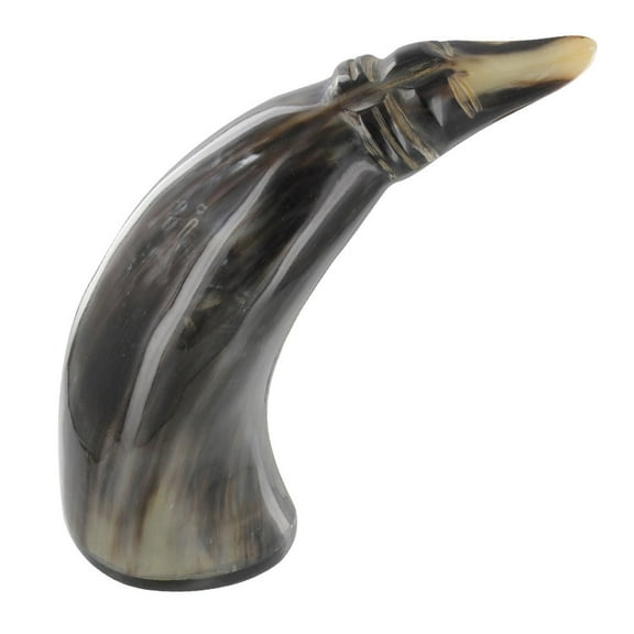 Armory Replicas Handmade and Hand Polished Carved All-Natural Afghan hound Cow Horn Paperweight Unique with Natural Imperfections