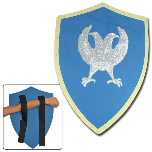 Armory Replicas™ Heraldic Double Headed Eagle Foam Shield – Medieval Knights Lightweight Polyurethane Foam Shield for LARP, Cosplay