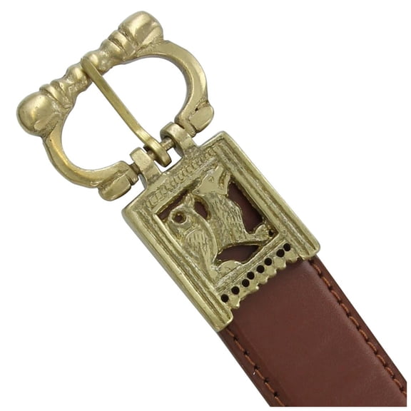 Armory Replicas Heraldic Medieval Brass Belt Buckle - Authentic Costume Accessory Compatible with belts of various widths Enhance your medieval ensemble with this exquisite buckle
