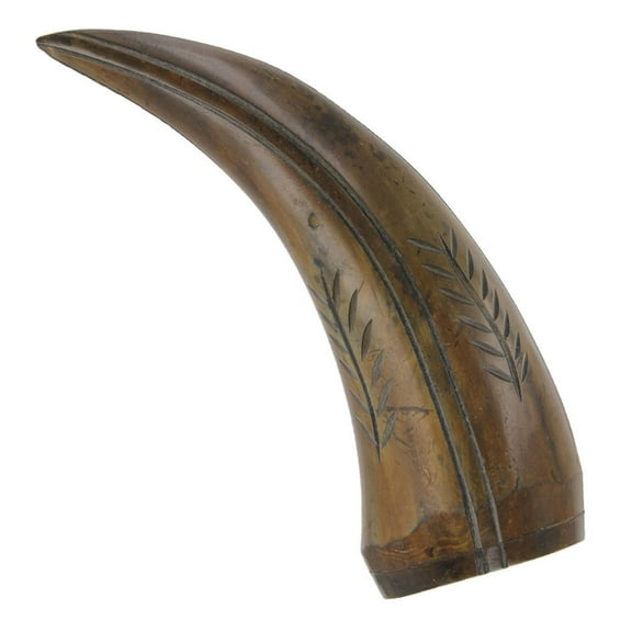 Armory Replicas Honey Locust Botanical Cow Horn Paperweight Natural Imperfections Add to Unique Charm Adds Character to Any Room Carved and Hand-Polished from All-Natural Cow Horn