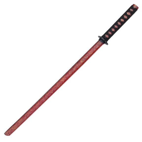 Armory Replicas 40.25-Inch Wooden Kenjutsu Bokken with Red Finish & Gold Accents