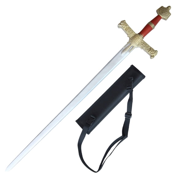 Armory Replicas Medieval Foam Sword with Carrying Case, Polyurethane Foam Sword with 10mm Core, Hand Painted Costume Prop for LARP, Cosplay & Stage Performance