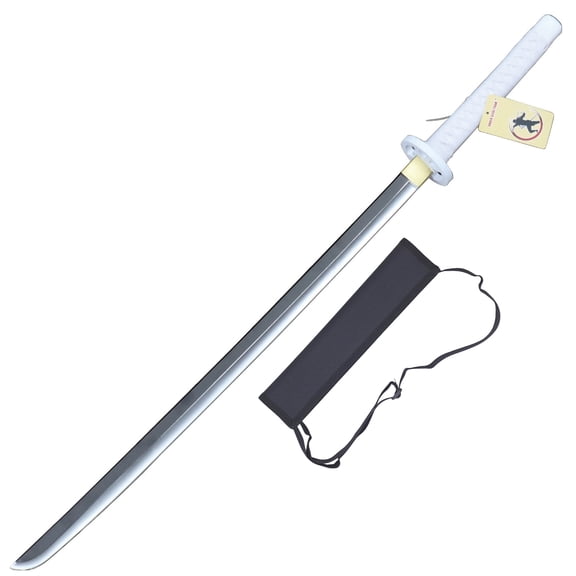 Armory Replicas Kuchiki Rukia White Foam Katana Sword with Mini Nylon Carrying Case Anime Cosplay Prop Replica