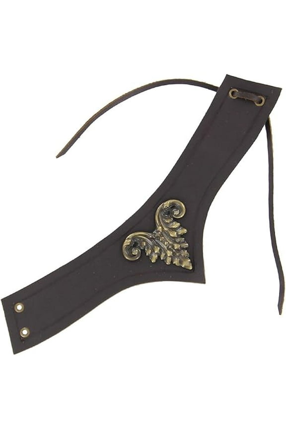 Lady of the Manor Medieval Leather Collar 14 Inches Handmade with Brass Decoration