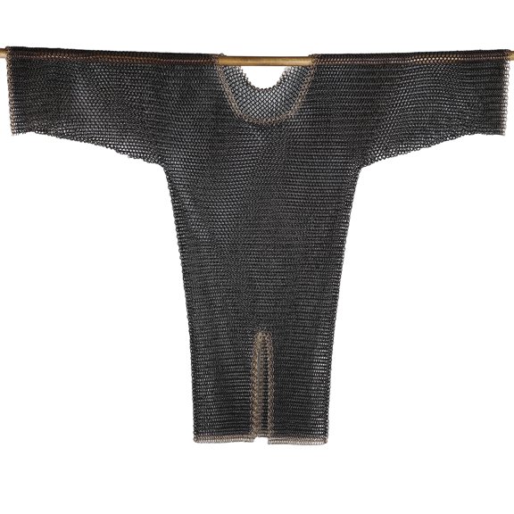 Armory Replicas Large Black & Gold Chainmail Shirt with Full Sleeves | Medieval Knight Armor Shirt Mild Steel Rings