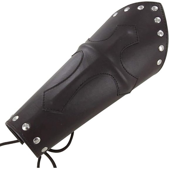 Armory Replicas**Leather Bracers, Medieval-Inspired Leather Arm Guards, Adjustable Costume Accessory for LARP & Cosplay**