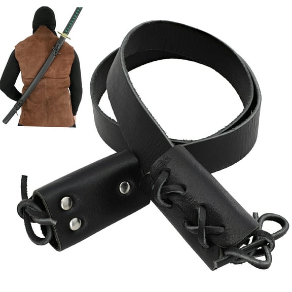 Armory Replicas Leather Medieval Baldric Back Sling Sheath Adjustable Sword Holder for Cosplay & Reenactments