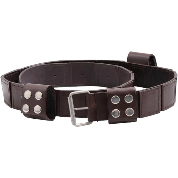 Armory Replicas Link Hyrule Sword Leather Belt Strap - Genuine Brown Leather, Stitched Construction - 51 Inch - Ideal for Cosplay, Collectors, and Fans