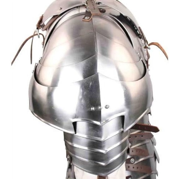 Armory Replicas Medieval 18g Steel Avenger Pauldrons Set: Stylized Shoulder Armor Crafted from Durable 18 Gauge Steel Four Smaller Lames Extend to Protect the Arm