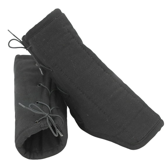 Armory Replicas Medieval Black Padded Cloth Bracers - 9.5" Length, 11" Forearm Width, 8.25" Wrist Width