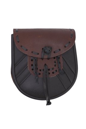 **Highland Scots Leather Sporran, Handmade Brown Kilt Pouch with Tassel Design, Traditional Scottish Costume Accessory**