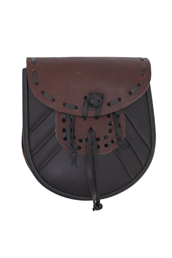 Highland Scots Leather Traditional Sporran | Handmade BrownKilt Pouch with Tassel Design