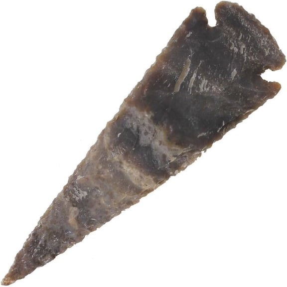 Armory Replicas Medieval Flint Agate Arrowhead 4 Inch - Premier Classic Style Package Includes a Single Arrowhead Diverse Patterns and Colors