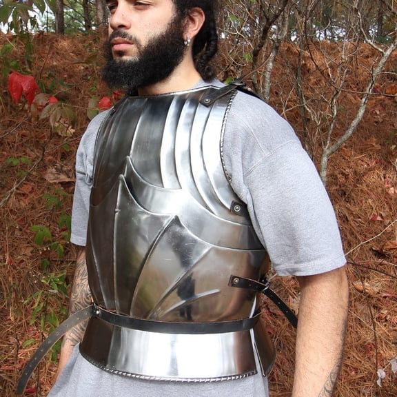 Armory Replicas Medieval German Body Armor, Adult Costume Accessory with Authentic 18 Gauge Steel