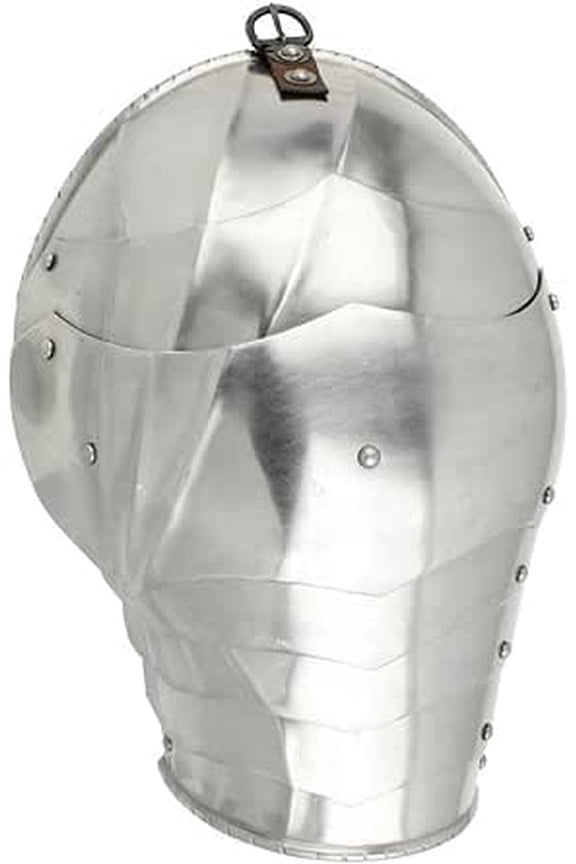 Medieval German Gothic Armor 16g Pauldron Set: Handmade, Polished Finish, Adjustable Leather Straps Ideal for historical reenactments