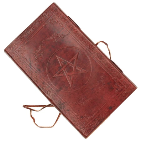 Armory Replicas Medieval Handmade Unique X Design Triple Goddess Soft Leather Bound Journal Floral Borders 220 Pages Brown