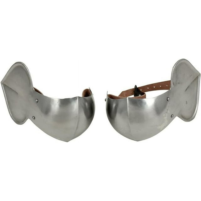 Armory Replicas Medieval Inspired Functional Knee Armor Set - Adjustable Leather Straps - Perfect for Display