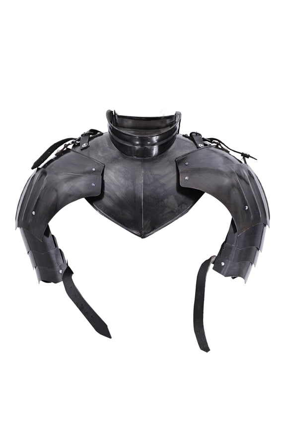 Medieval Iron Gorget Spaulders Set | Viking Knight Shoulder Armor & Neck Steel