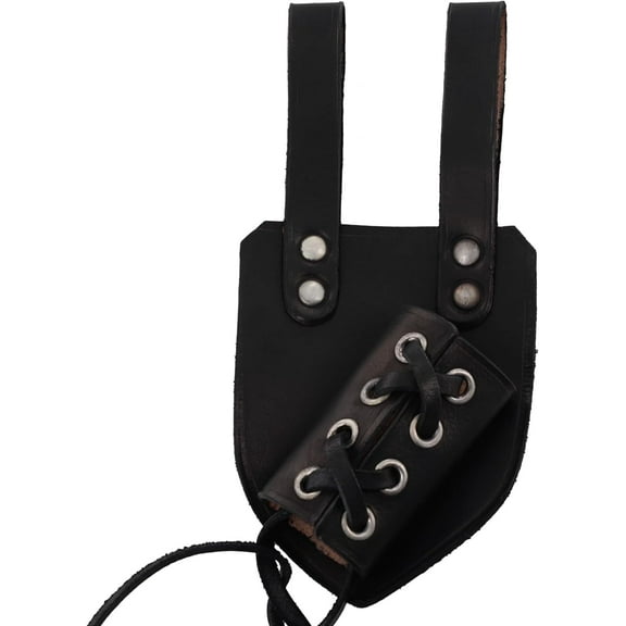 Armory Replicas Medieval Leather Left-Handed Sword & Dagger Holder: Adjustable Frog Diagonal Style for Versatile Carrying Perfect for Left-Handed Users Ideal for Costume, LARP, and Prop Use