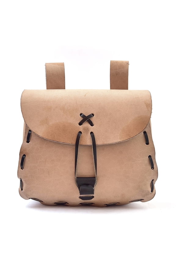Leather Pouch with String Clasp – Durable Handcrafted Design