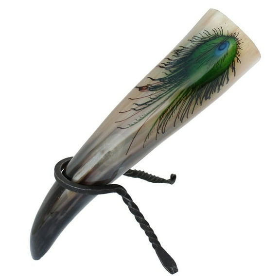 Armory Replicas Medieval Peacock Ceremonial Drinking Horn Authentic Feasting Design