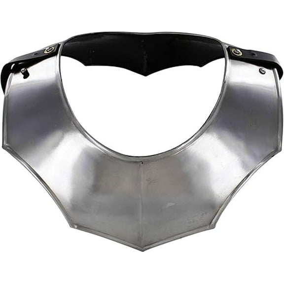 Armory Replicas Medieval Renaissance 18g Steel Avenger I Gorget: Neck Protection Avenger Shape Design for Enhanced Protection Shiny Metal Finish for Aesthetic Appeal
