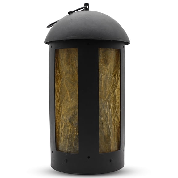 Armory Replicas Medieval Round Lantern - 20 Gauge Mild Steel Candle Lantern with Enclosed Plastic Sides, 26 cm Height, 11 cm Diameter, 800 g