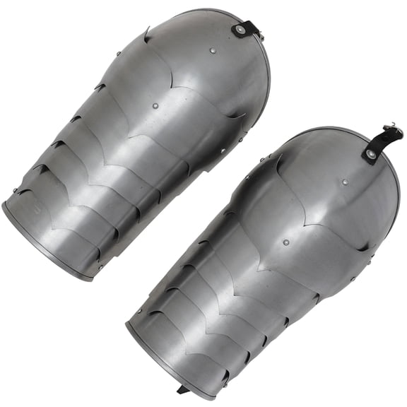 Armory Replicas Stylish Medieval Pauldron | 18G Polished Steel Shoulder Armor with Leather Strap for Reenactment & LARP