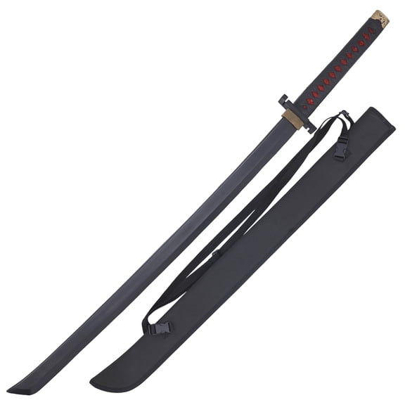 Armory Replicas Moon Slicer Black Mamba Foam Katana Sword with Adjustable Back Strap Sheath, 42.5-Inch Cosplay Prop