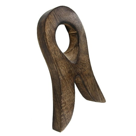 Armory Replicas Natural Mango Wood Drinking Horn Rack - Handmade Display Holder Stained finish with burnt edges for a rustic look