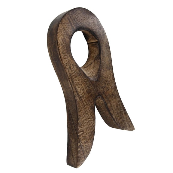 Armory Replicas Handmade Mango Wood Drinking Horn Display Rack, Stained Wooden Stand for Horns, Rustic Home & Bar Dcor