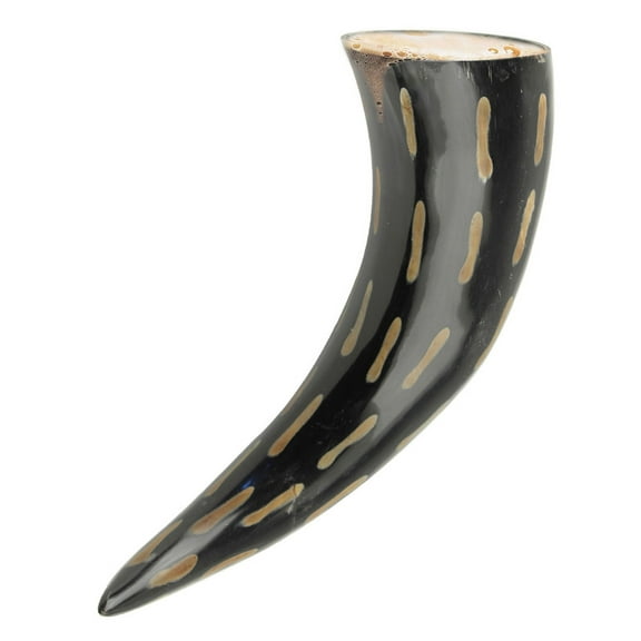 Armory Replicas Norse Ravenscar Burnt Effect Drinking Horn Perfect for ceremonial and ritualistic use Adds authenticity to Viking-themed events and celebrations