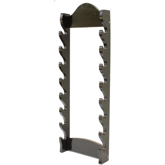 Armory Replicas Premium Eight Tier Solid Wood Wall Sword Katana Display Stand Ideal for Katana, Wakisashi, or Similar Swords