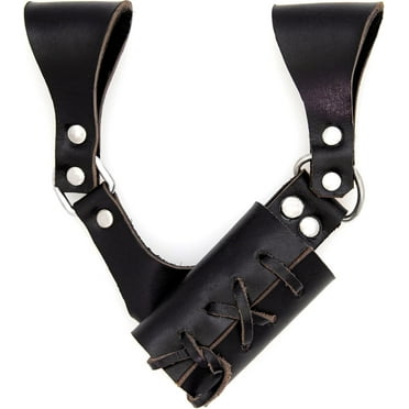 Armory Replicas Premium Leather Sword Holster - Adjustable Medieval Frog for LARP & Costumes