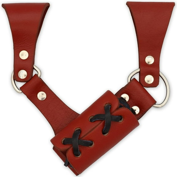 Armory Replicas Premium Leather Sword Holster - Medieval Inspired Handcrafted Costume LARP Weapon Frog Accessory