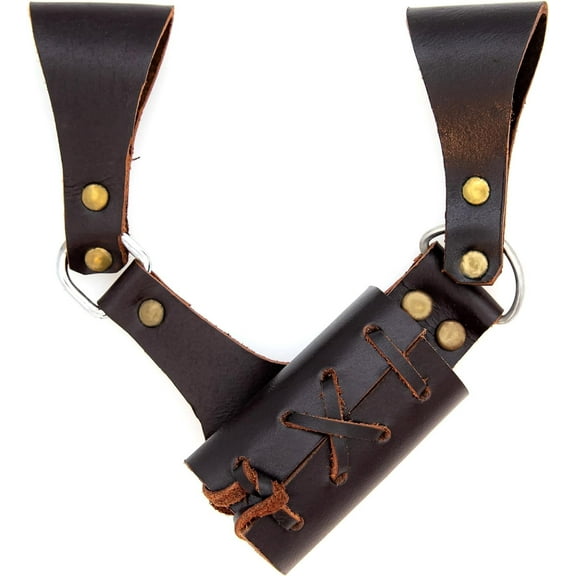 Armory Replicas Premium Leather Sword Holster - Medieval Inspired Handcrafted Costume LARP Weapon Frog Accessory