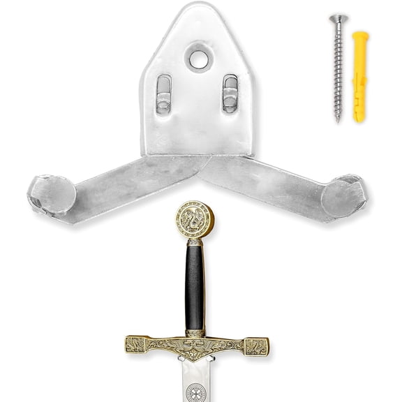 Armory Replicas Adjustable Metal Wall Mount Vertical Display Holder for Collectibles Home Decor Easy Installation