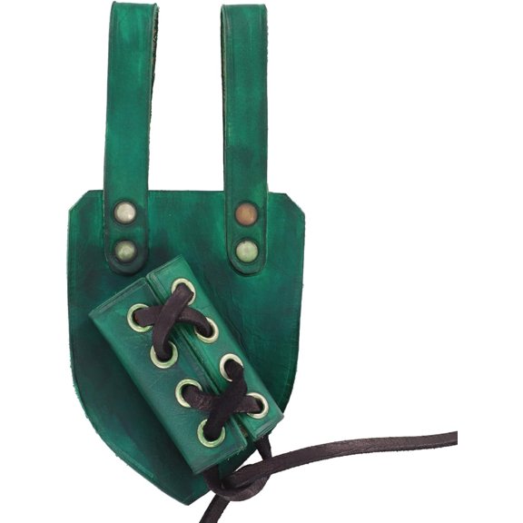 Armory Replicas Right-Handed Medieval Leather Sword & Dagger Holder: Adjustable Frog Adjustable Lace-up Feature Suitable for Most Daggers, Rapier, and Saber Swords Right-Handed Design