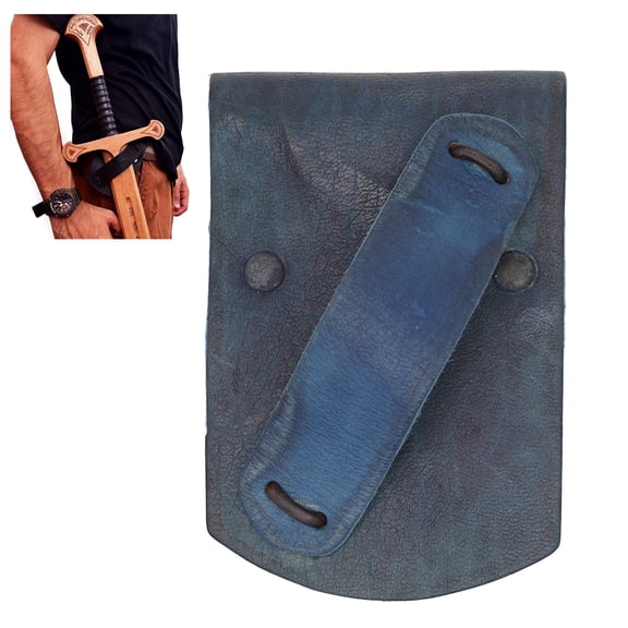 Armory Replicas Right-Handed Sword or Axe Frog – Genuine Rawhide Leather, 9oz, Fits 3.25" Handles