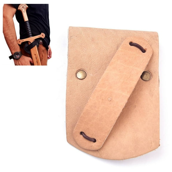 Armory Replicas Right-Handed Sword or Axe Frog – Genuine Rawhide Leather, 9oz, Fits 3.25" Handles